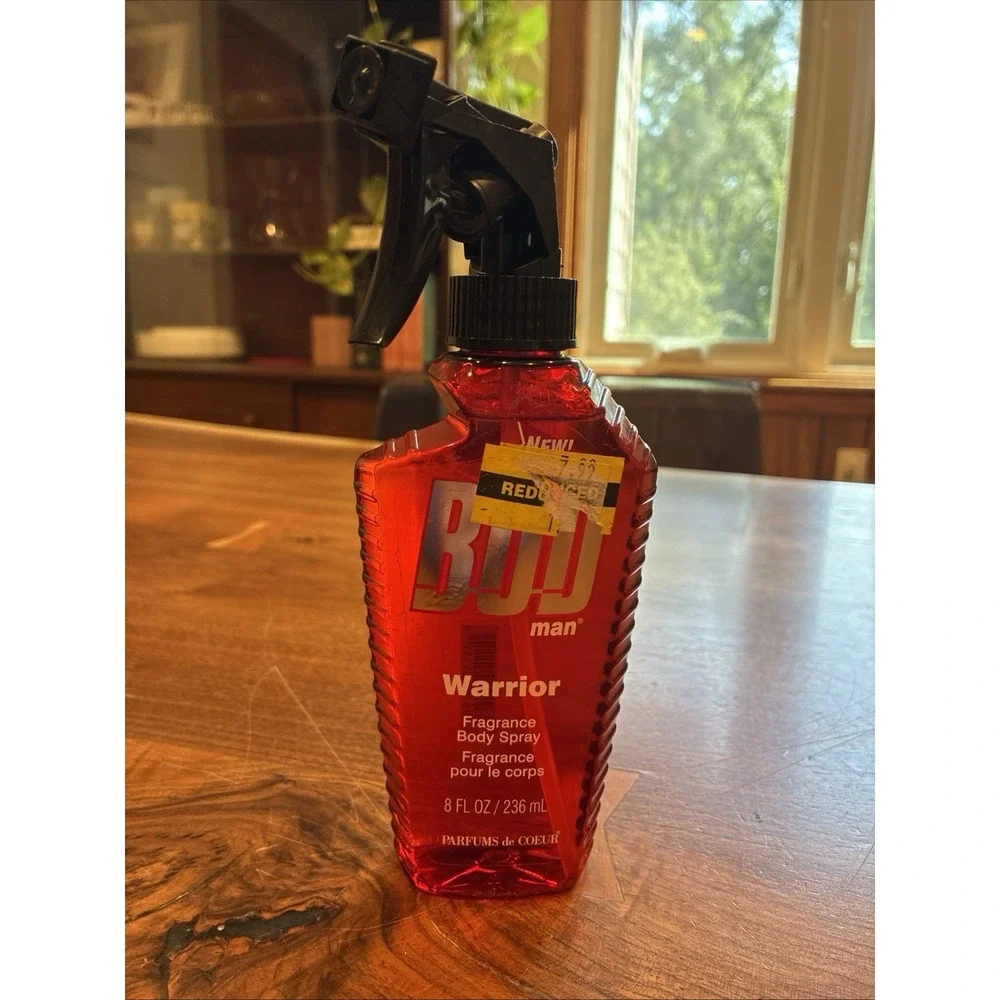 Bod Man Warrior Body Spray 8oz by Parfums De Coeur RARE! DISCONTINUED! NEW